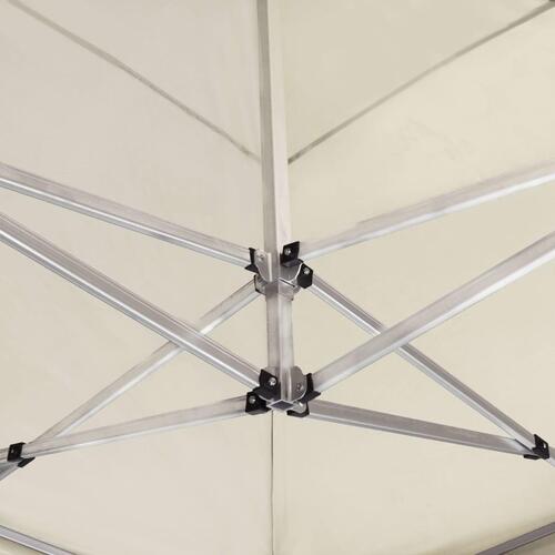 Foldbart festtelt aluminium 6 x 3 m cremefarvet