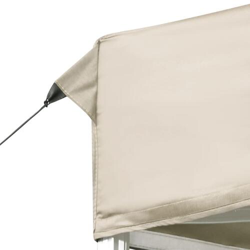 Foldbart festtelt aluminium 6 x 3 m cremefarvet
