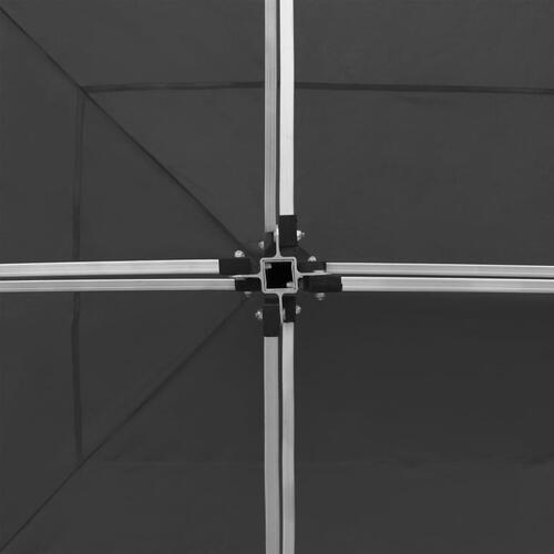 Foldbart festtelt aluminium 6 x 3 m antracitgrå