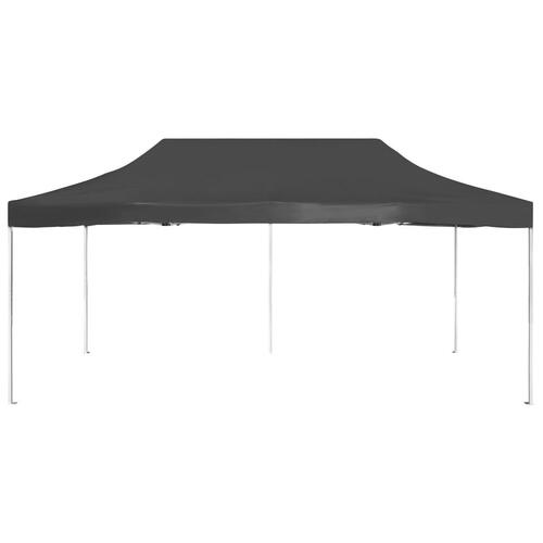 Foldbart festtelt aluminium 6 x 3 m antracitgrå