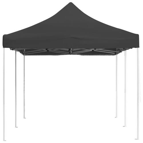 Foldbart festtelt aluminium 6 x 3 m antracitgrå