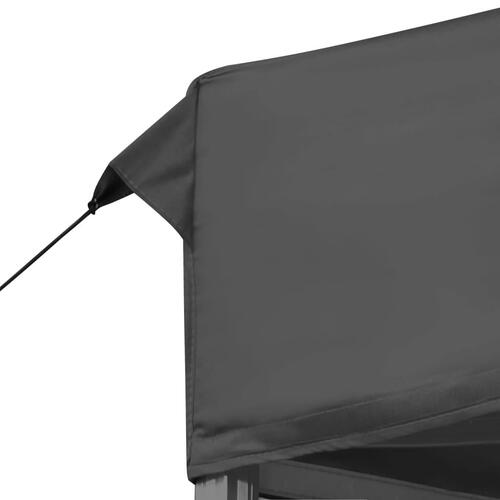 Foldbart festtelt aluminium 6 x 3 m antracitgrå