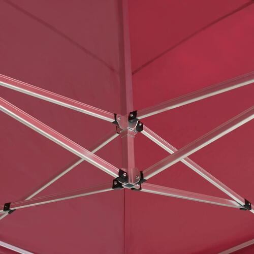 Professionelt foldbart festtelt aluminium 6 x 3 m vinrød