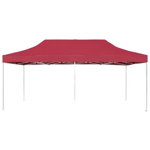 Professionelt foldbart festtelt aluminium 6 x 3 m vinrød