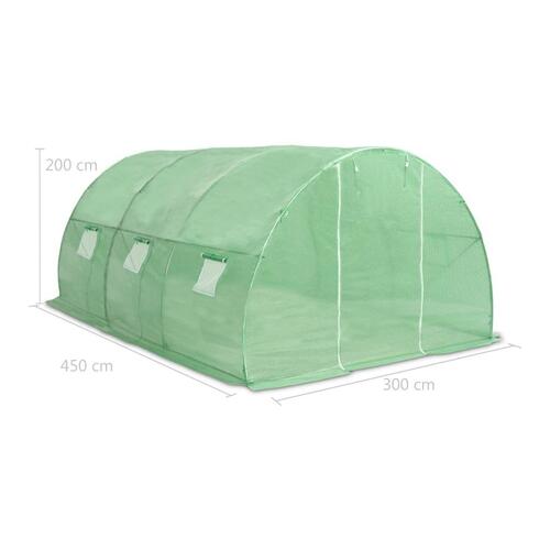 Drivhus 3,5 m² 450x300x200 cm
