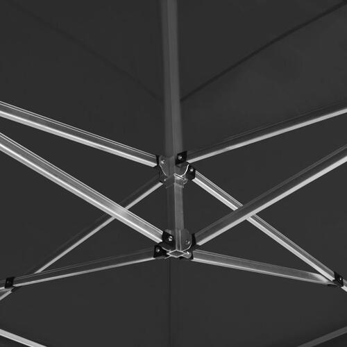 Foldbart festtelt med vægge aluminium 6 x 3 m antracitgrå