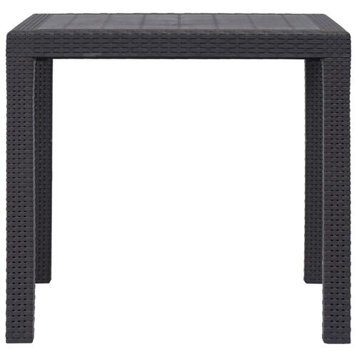 Havebord 79 x 79 x 72 cm plastik rattanlook brun