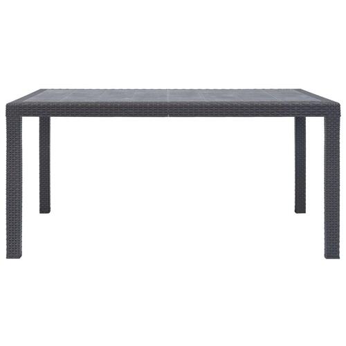 Havebord 150 x 90 x 72 cm plastik rattanlook brun