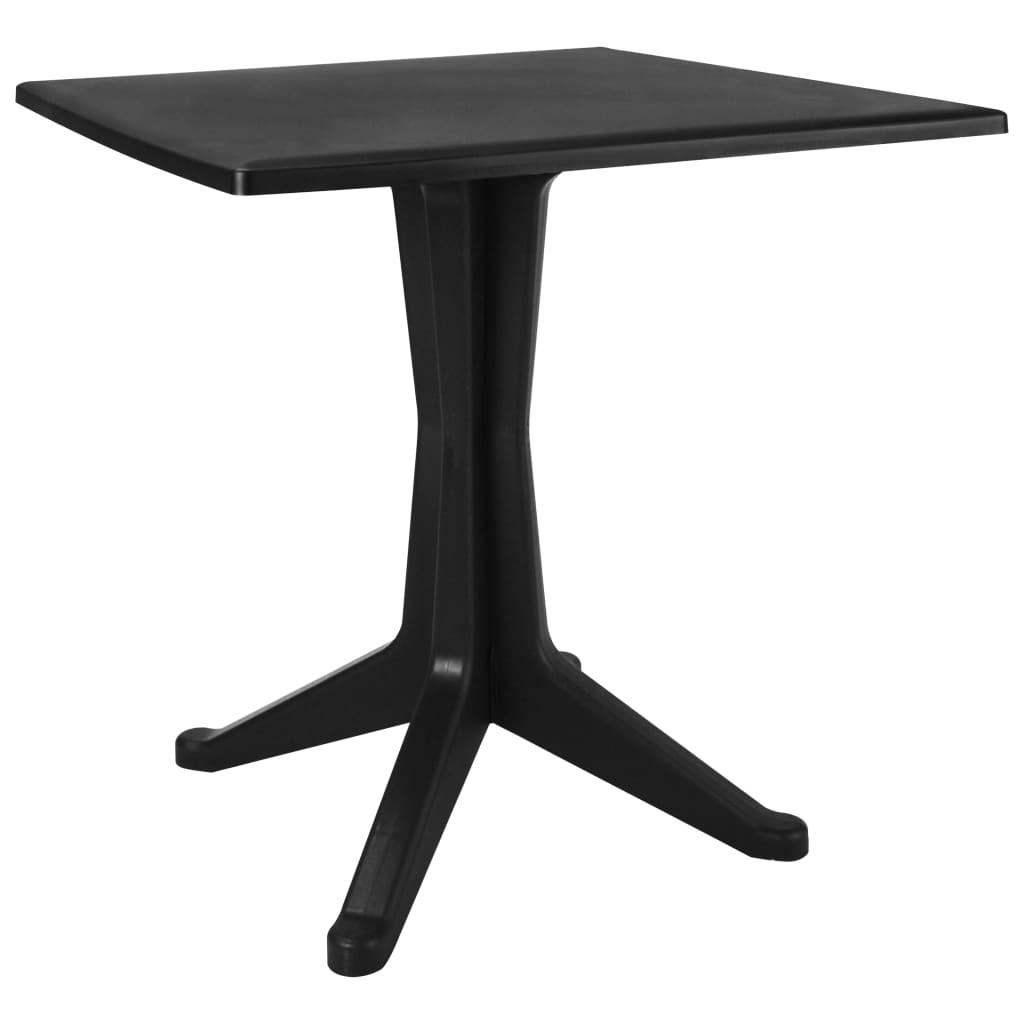 Havebord plastik 70 x 70 x 71,7 cm antracitgrå