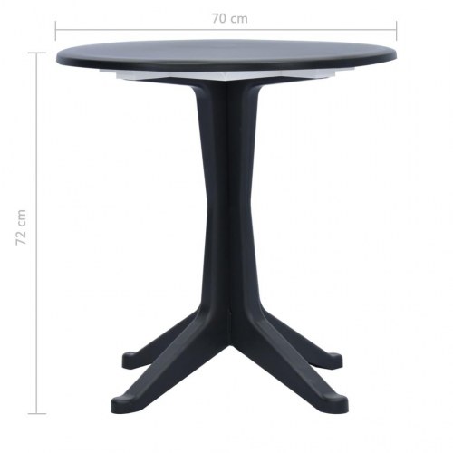 Havebord i plastik 70 cm antracitgrå