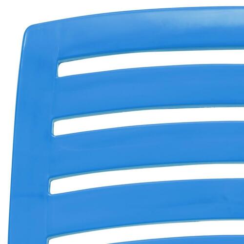 Foldbare strandstole til børn 4 stk. plastik blå
