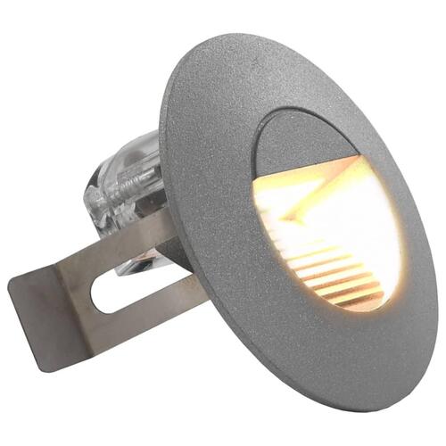 Udendørs LED-væglamper 6 stk. 5 W rund sølvfarvet