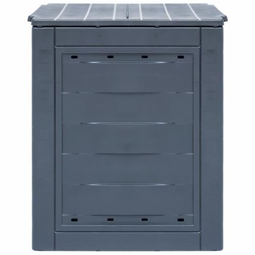 Kompostbeholder til haven 260 l 60 x 60 x 73 cm grå