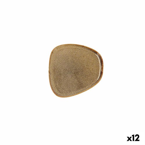 Bidasoa Ikonic flad tallerken brun keramik 14 × 13,6 cm - 12 stk.