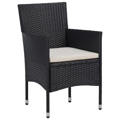 Havestole 2 stk. polyrattan sort