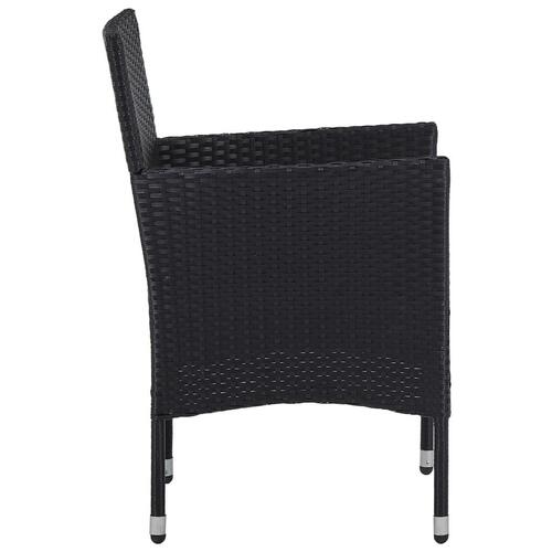 Havestole 2 stk. polyrattan sort