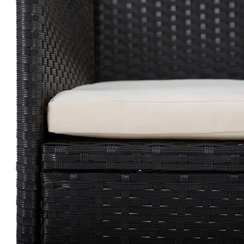 Havestole 2 stk. polyrattan sort