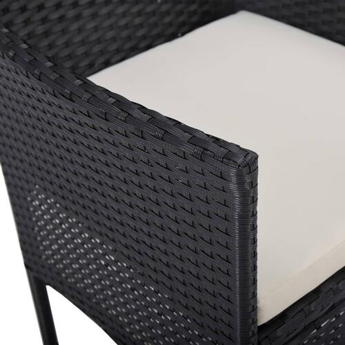 Havestole 2 stk. polyrattan sort
