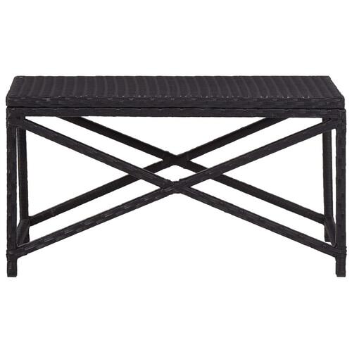 Havebænk 80 cm polyrattan sort