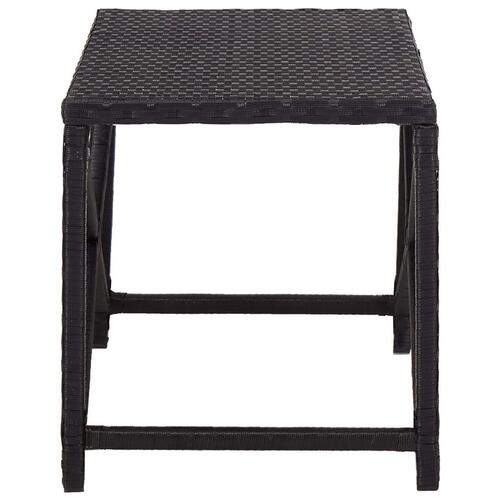 Havebænk 80 cm polyrattan sort