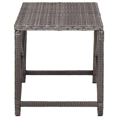 Havebænk 80 cm polyrattan grå