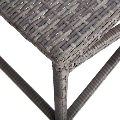 Havebænk 80 cm polyrattan grå