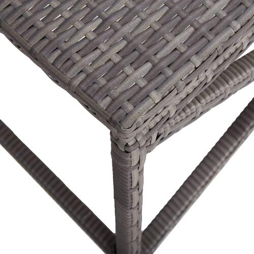 Havebænk 120 cm polyrattan grå