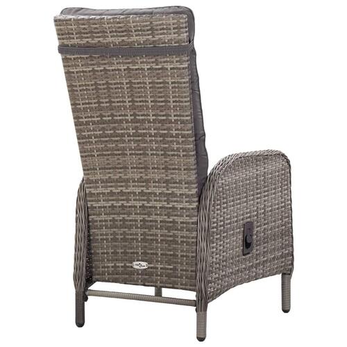 Udendørs stole 2 stk. polyrattan grå
