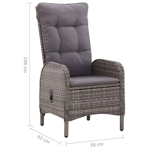 Udendørs stole 2 stk. polyrattan grå