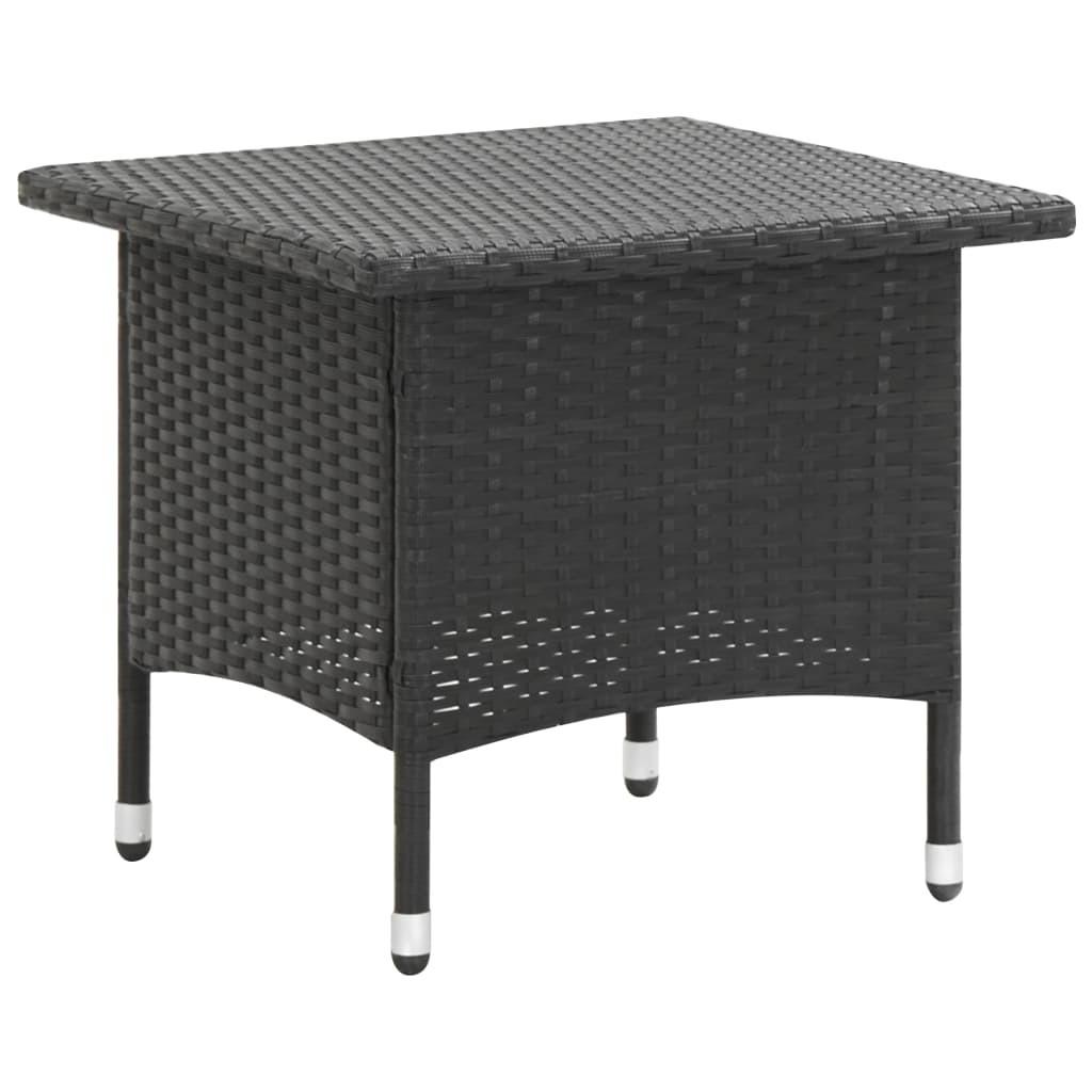 Tebord 50 x 50 x 47 cm polyrattan sort