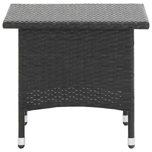 Tebord 50 x 50 x 47 cm polyrattan sort