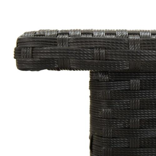 Tebord 50 x 50 x 47 cm polyrattan sort