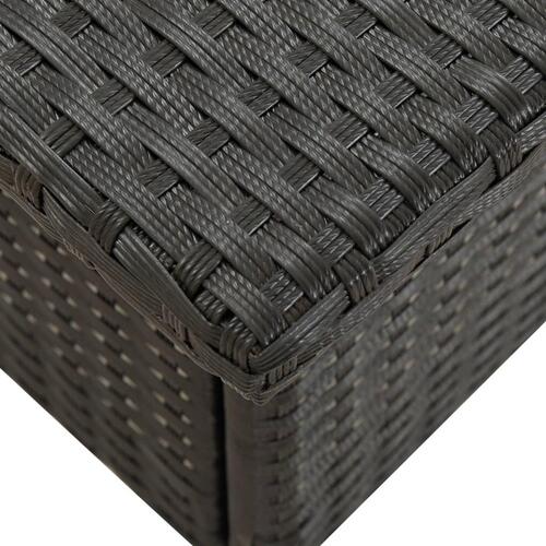 Tebord 50 x 50 x 47 cm polyrattan sort