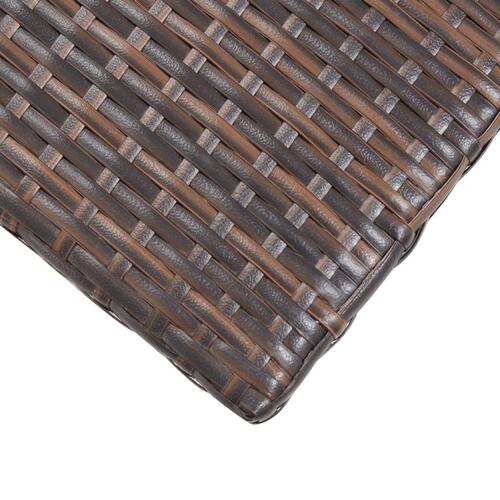 Tebord 50 x 50 x 47 cm polyrattan brun