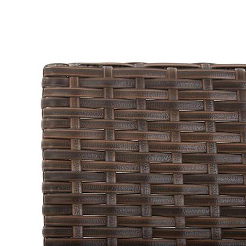Havebænk med hynder 176 cm polyrattan brun