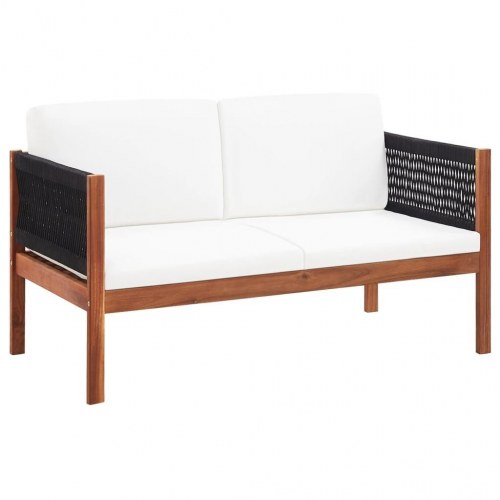 2-personers havesofa massivt akacietræ
