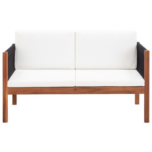 2-personers havesofa massivt akacietræ