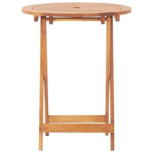 Foldbart havebord 60 x 75 cm massivt akacietræ