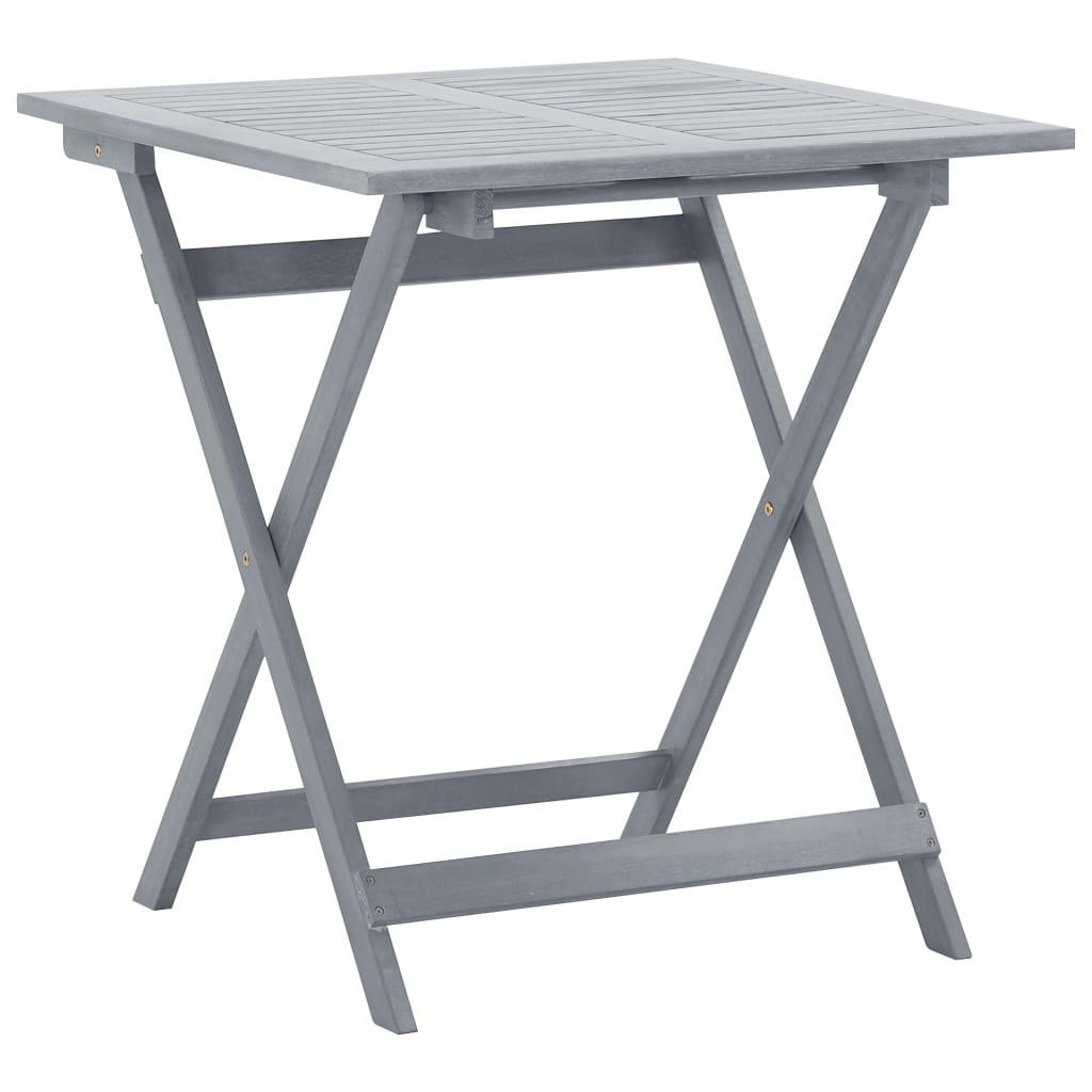 Foldbart havebord 70 x 70 x 75 cm massivt akacietræ