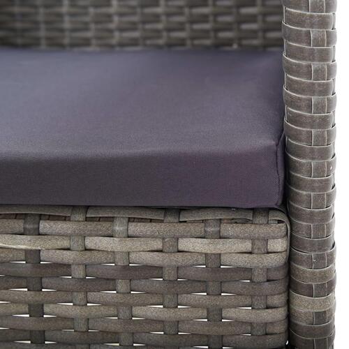 Havestole 2 stk. polyrattan antracitgrå