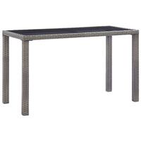 Havebord 123 x 60 x 74 cm polyrattan antracitgrå