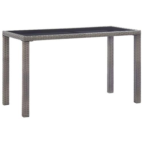 Havebord 123 x 60 x 74 cm polyrattan antracitgrå