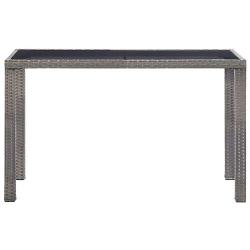 Havebord 123 x 60 x 74 cm polyrattan antracitgrå