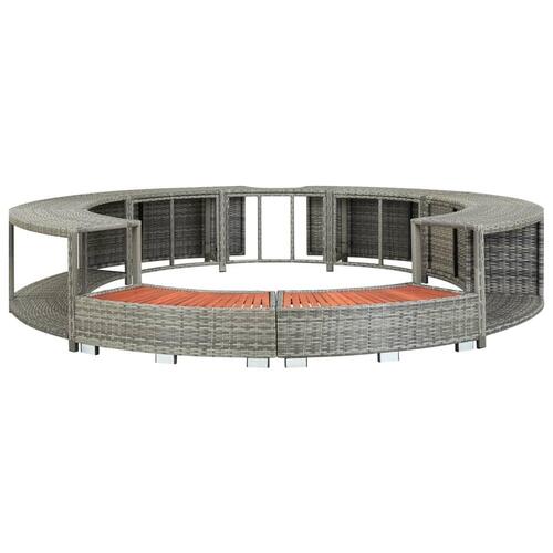 Spakant polyrattan grå