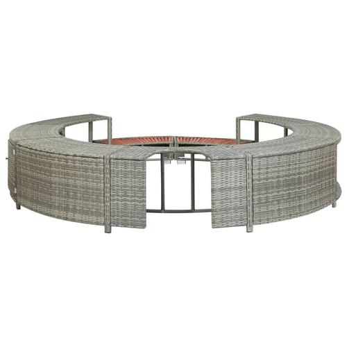 Spakant polyrattan grå