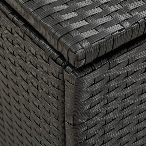 Opbevaringskasse til haven 100x50x50 cm polyrattan sort