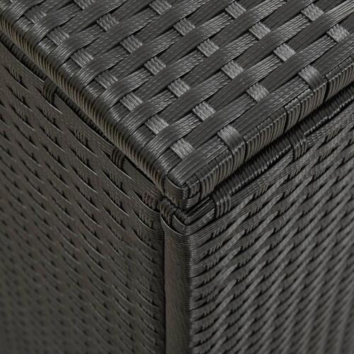 Opbevaringskasse til haven 200x50x60 polyrattan sort