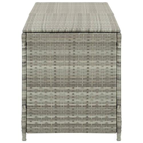 Opbevaringskasse til haven 200x50x60 polyrattan grå