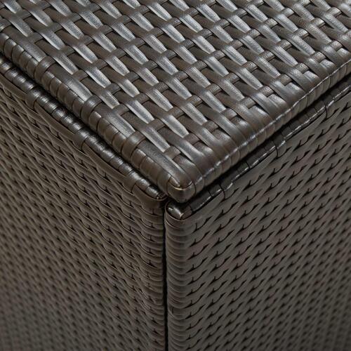 Opbevaringskasse til haven 180x90x70 cm polyrattan brun
