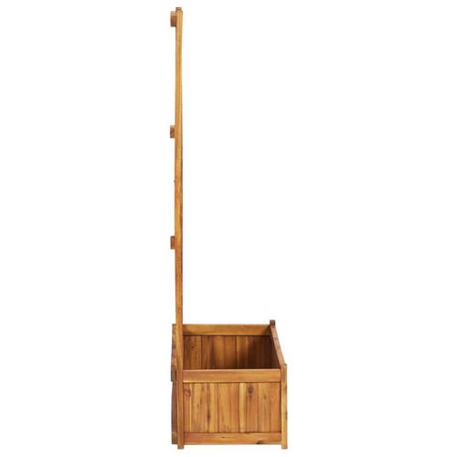 Forhøjet plantekasse med espalier 80x38x150 cm massivt akacietræ